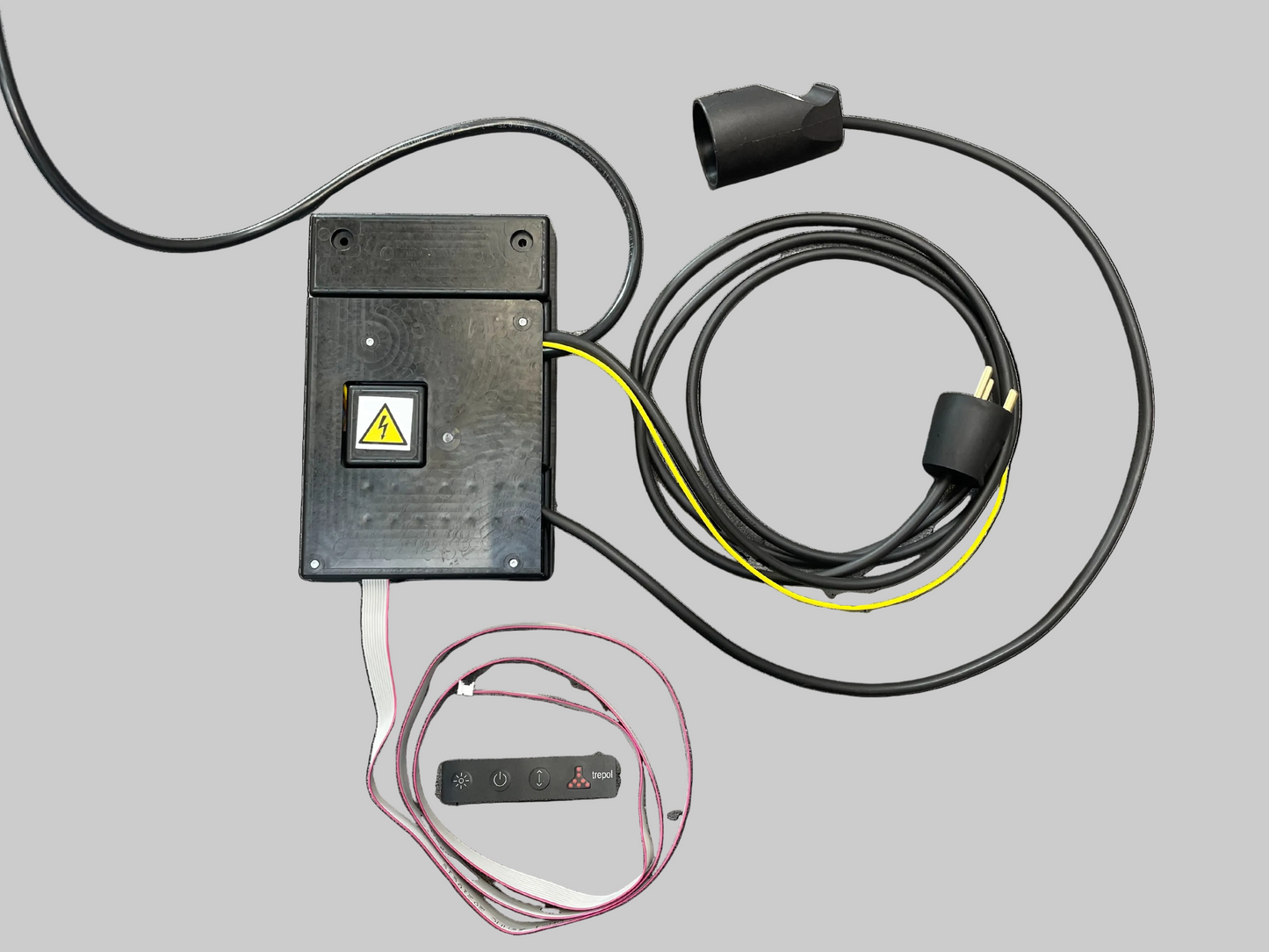 Styring 4-trins EC komplet reservedel til Trepol emhætte med kabler og touch panel.